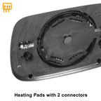 Left Side Blue Heated Mirror Glass for Honda Accord (2003–2007)