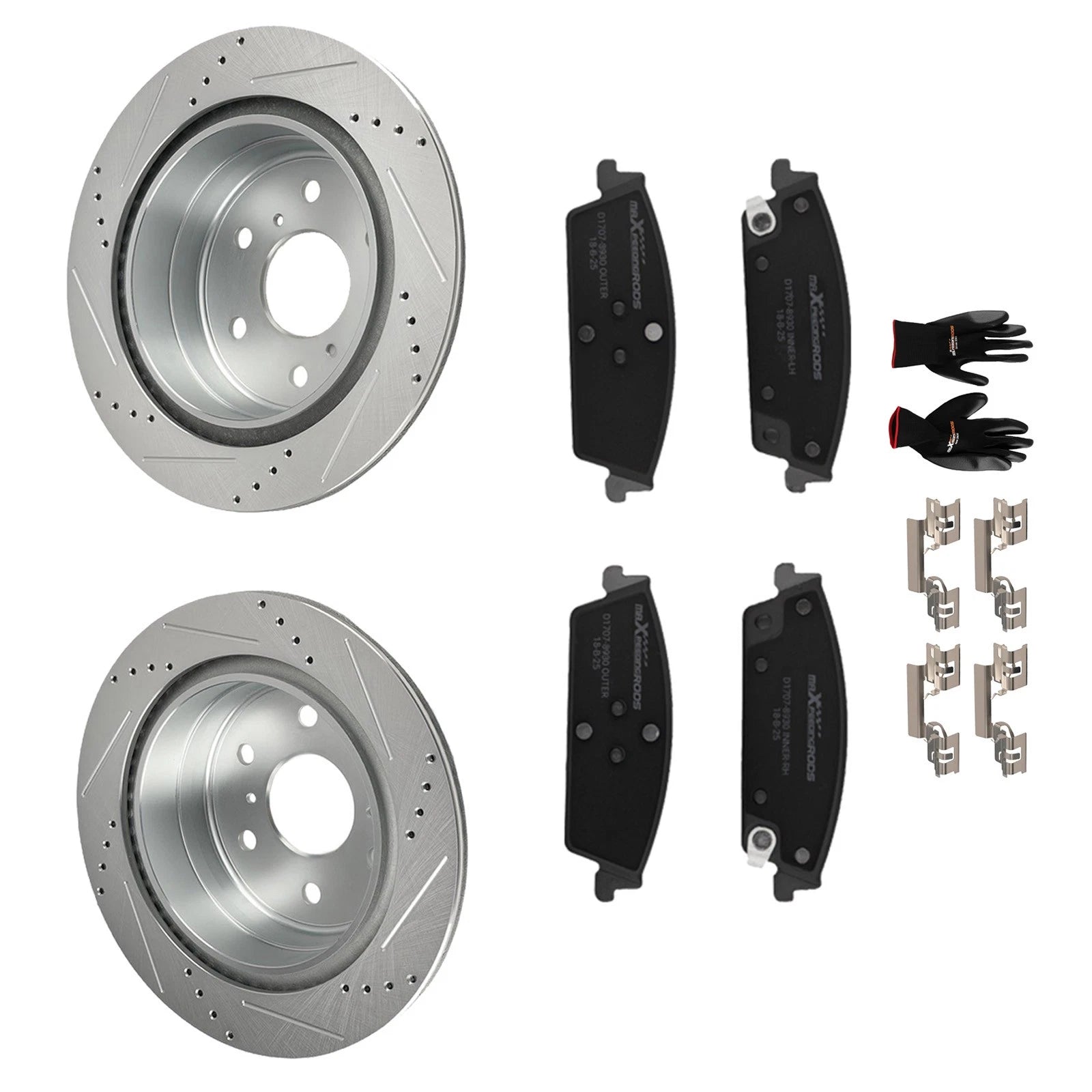 Rear Brake Rotors and Pads Kit for Chevrolet Silverado 1500 (2014–2019)