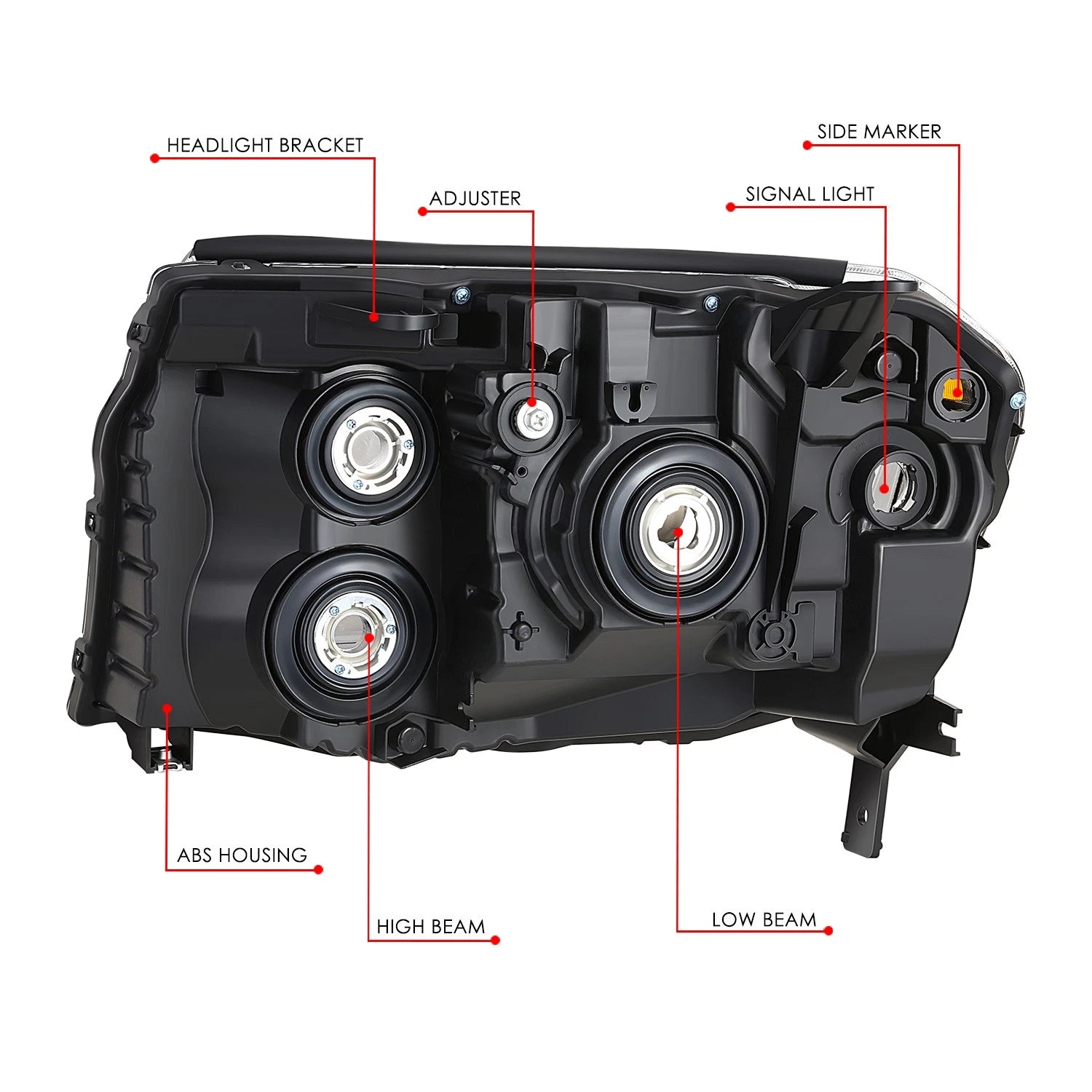 Right Passenger Side Chrome Housing Headlight for Honda Pilot (2009–2011)