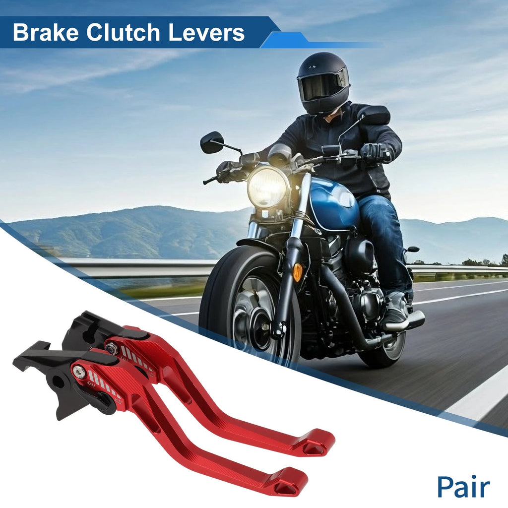 Short Brake Clutch Levers for Suzuki GSX-8S (2023–2025) - Solid Red, 1 Pair