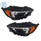 Set of 2 Black LED Headlights for Ford Edge (2019-2023)