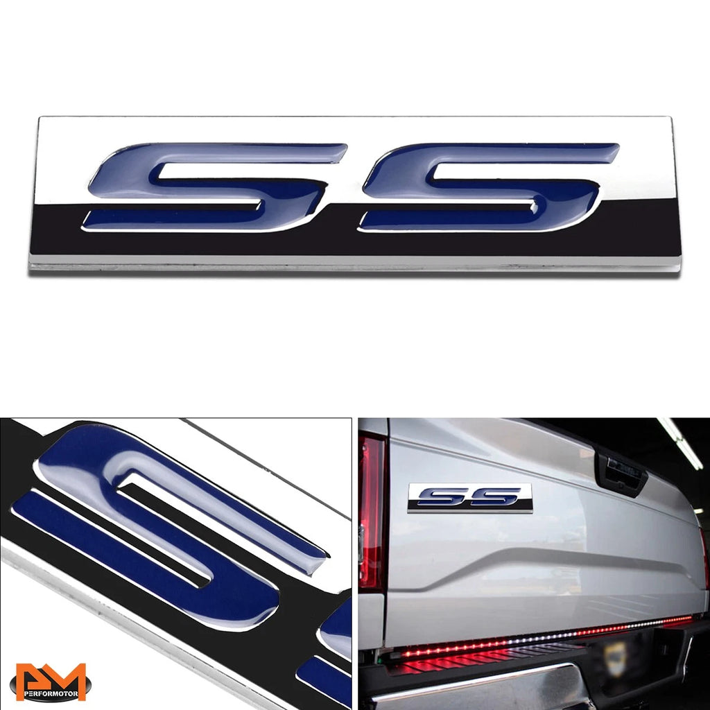 SS Metal 3D Decal Blue Emblem Sticker for Chevrolet Camaro/Impala/Chevelle (2010–2023)