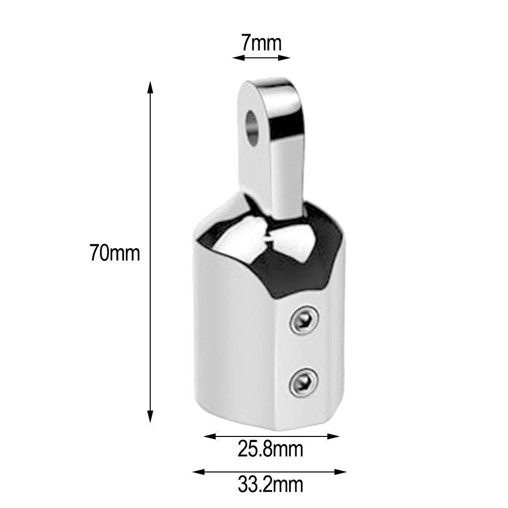 Bimini Top Cap Hardware for Fishing and Bass Boats (Stainless Steel)