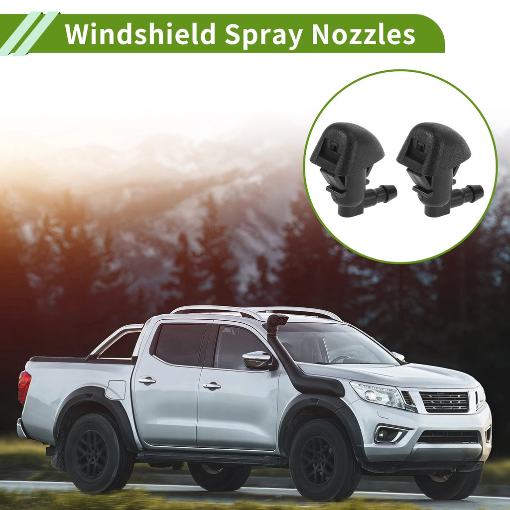 Windshield Washer Nozzle Set with Hose Connector for Honda 