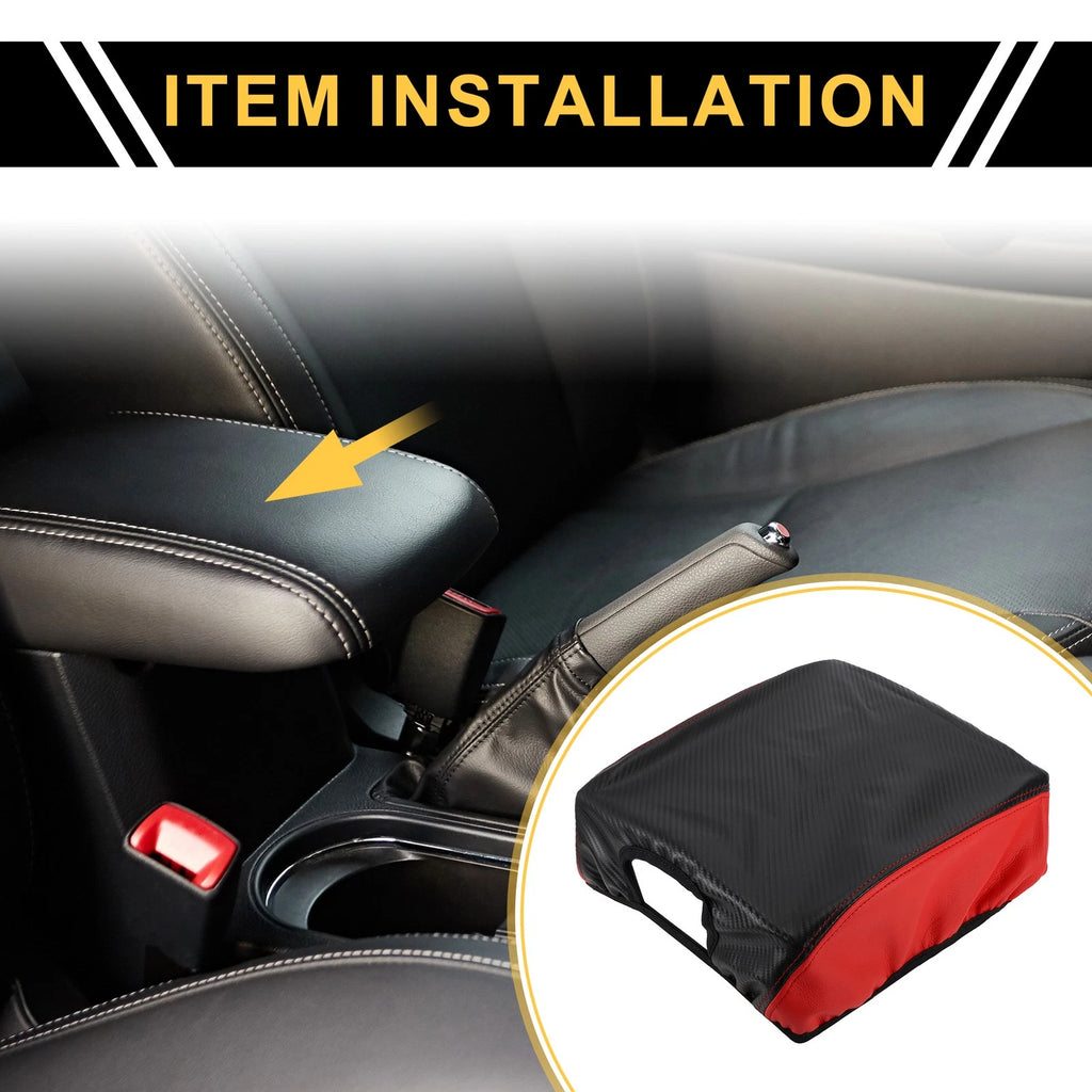 Center Console Lid Armrest Cover for Ford F-150 (2015–2020) Carbon Fiber
