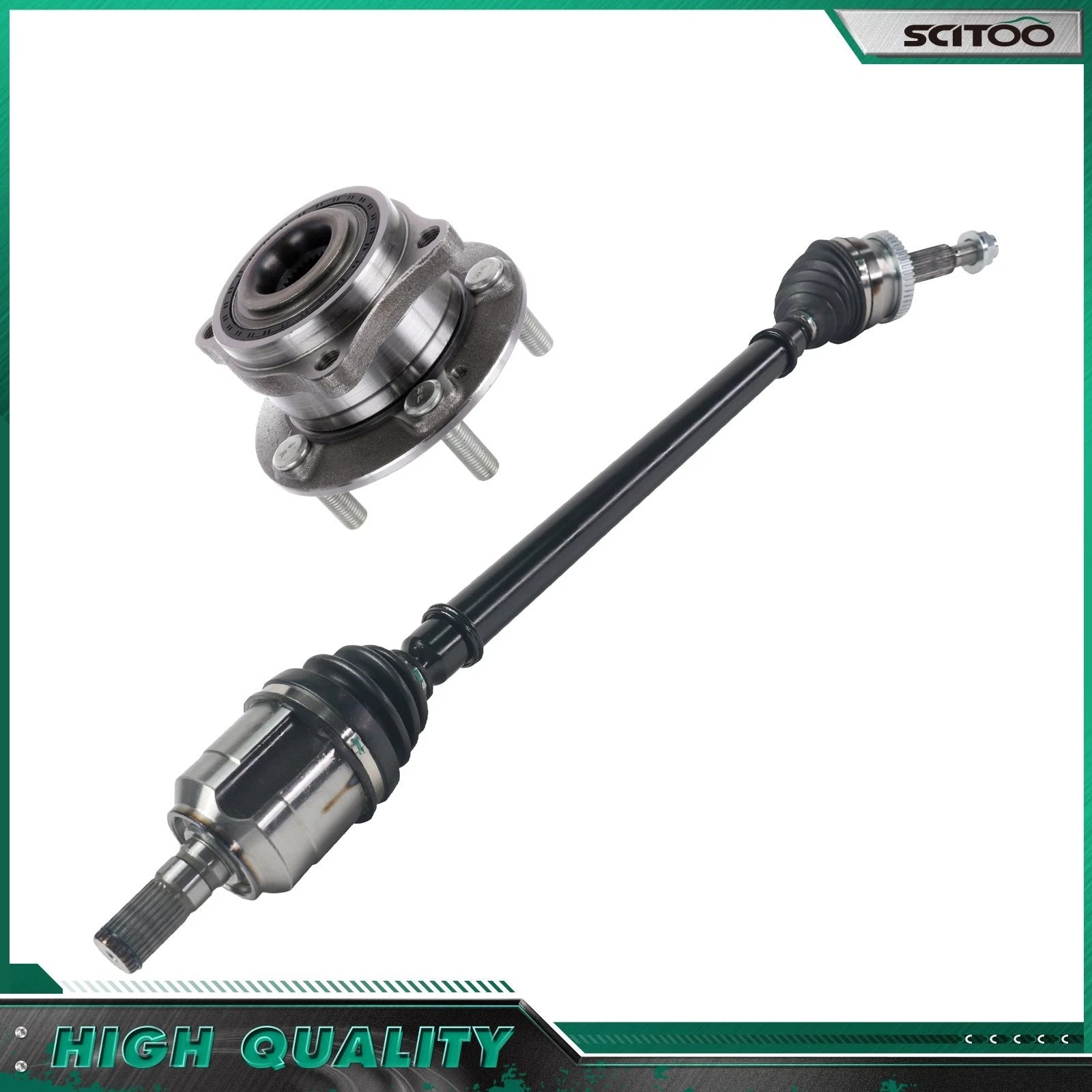 Front Right CV Axle Shaft + Wheel Hub Bearing for Kia Optima (2016–2020)