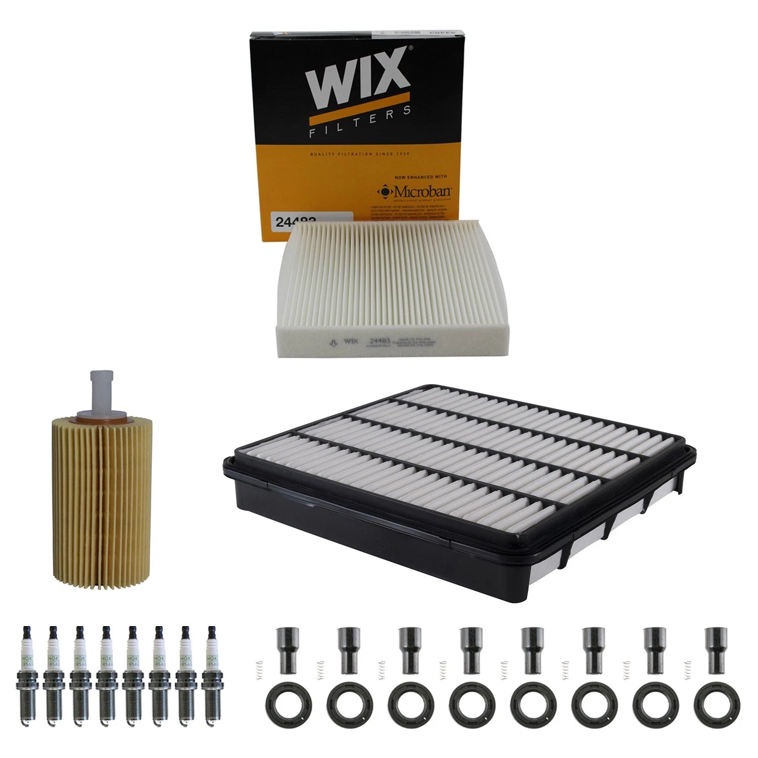 Tune Up Kit with NGK 8 Spark Plugs & Boots for Land Cruiser LX570 Tundra (2007–2021)