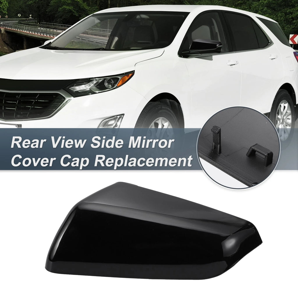 Left Side Rearview Mirror Cover Cap Gloss Black for Chevy Equinox (2010–2017)