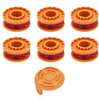 6-Pack Replacement Spool Line for WORX WA0010 Grass Trimmer/Edger 10ft