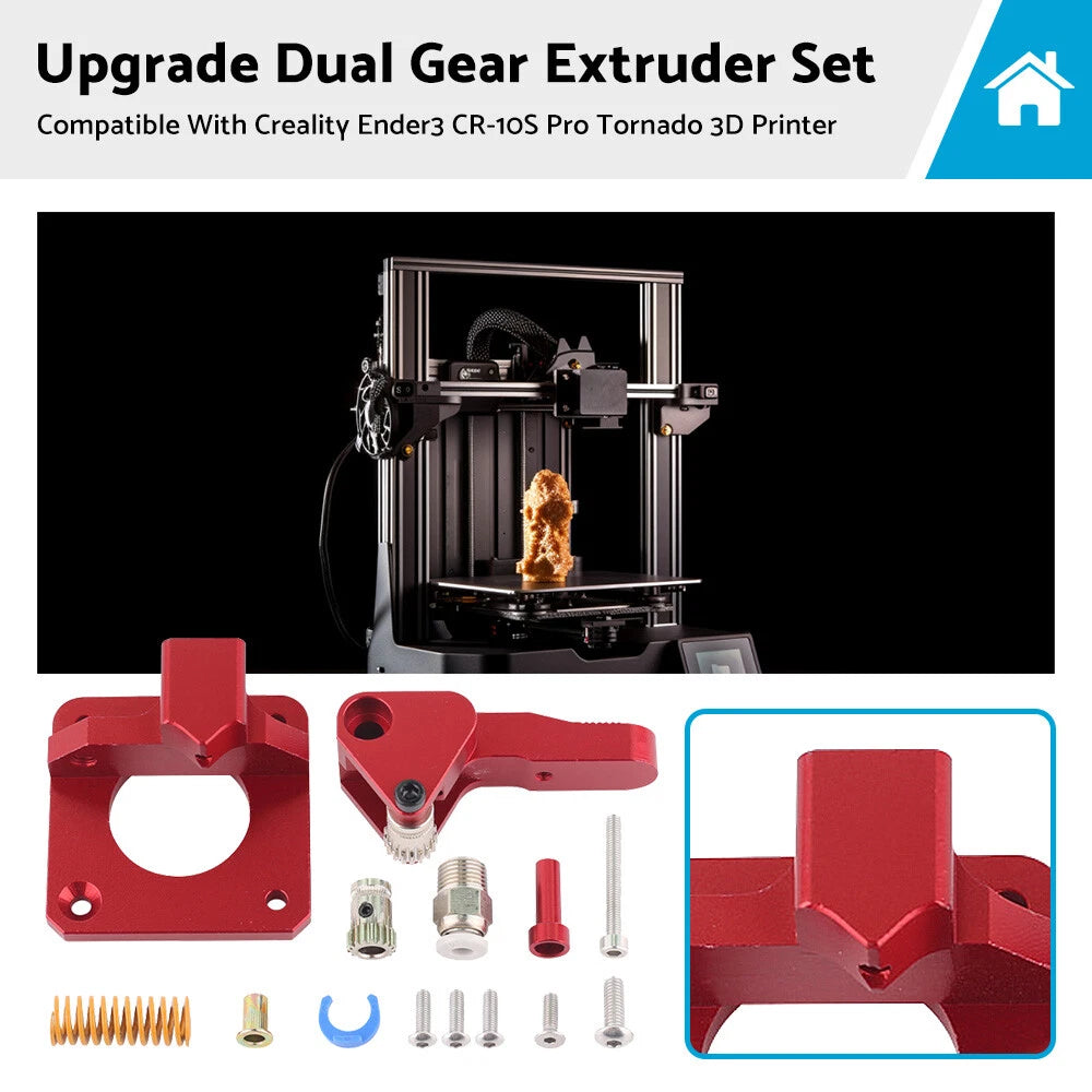 Dual Gear Extruder Set for Creality Ender 3 CR-10S Pro Tornado