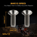 Rear Brake Cylinder Cover Screws for Suzuki SV650S GSXR600W Vstrom DL650 (2003–2019)