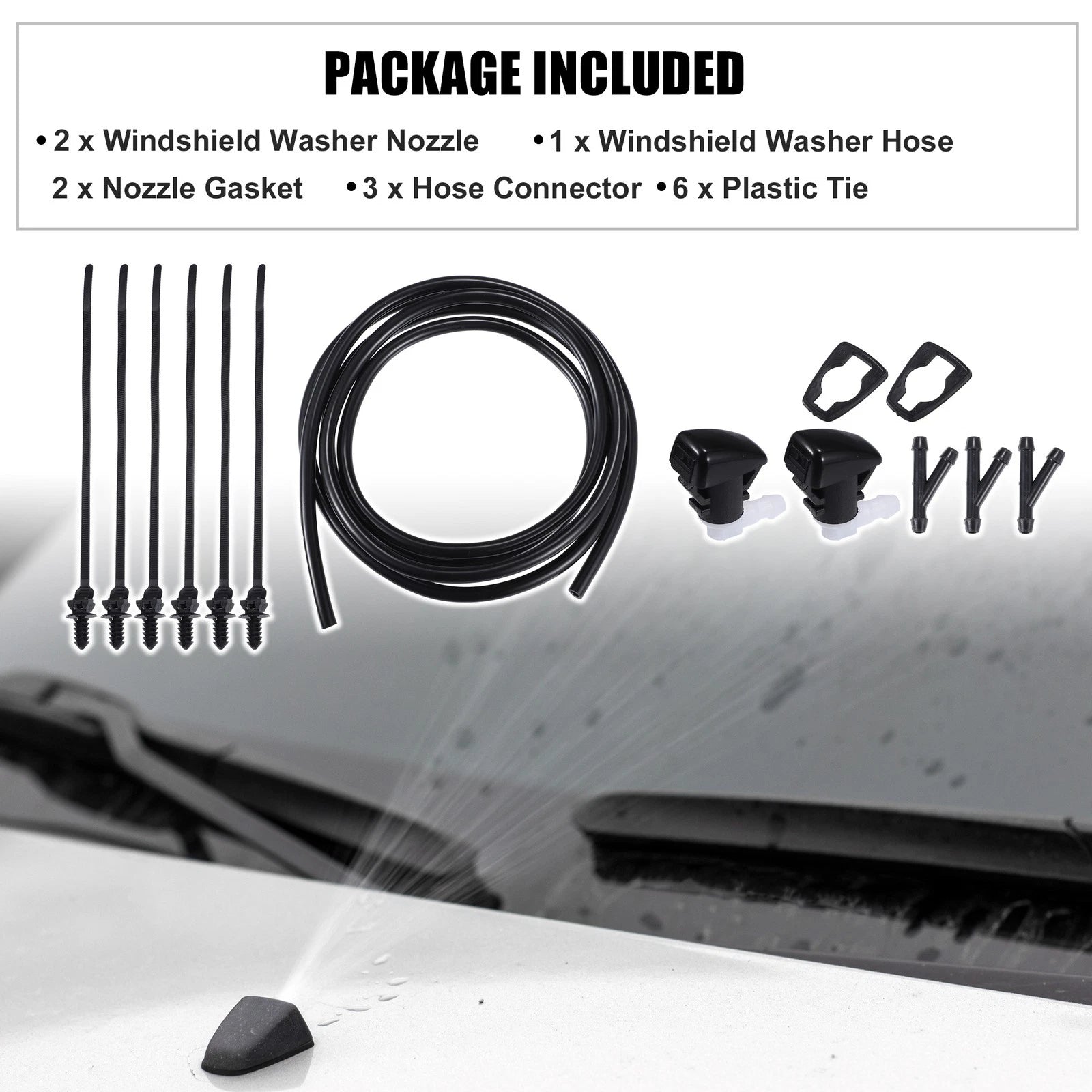 Set of 2 Windshield Washer Nozzles No. 5182367AA for Dodge Durango (2011–2023)