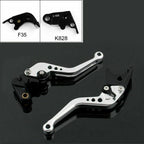 Short Brake Clutch Levers for Kawasaki ZX636R ZX6RR (2005–2006) T9 Silver