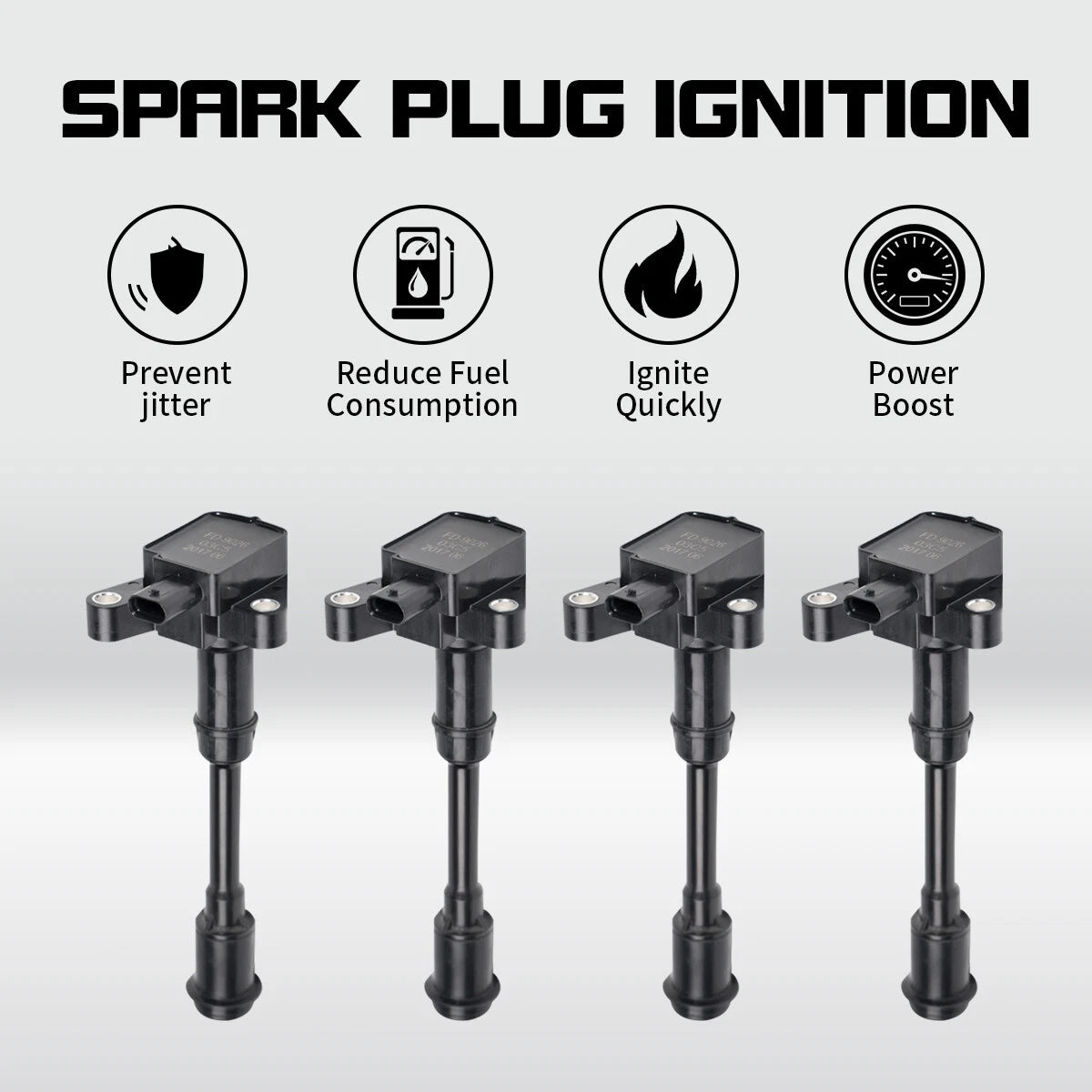 Set of 4 Ignition Coils UF674 for Ford Fiesta Focus Escape Transit Fusion (L4 1.6L)