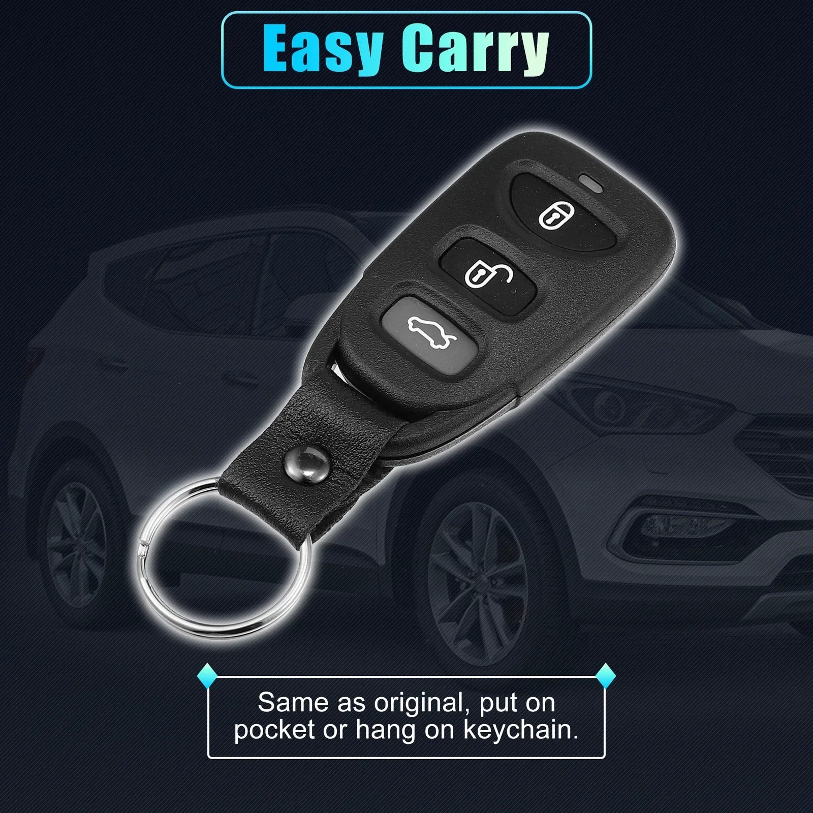 Keyless Entry Remote Key Shell Cover for Hyundai & Kia (No Chip)