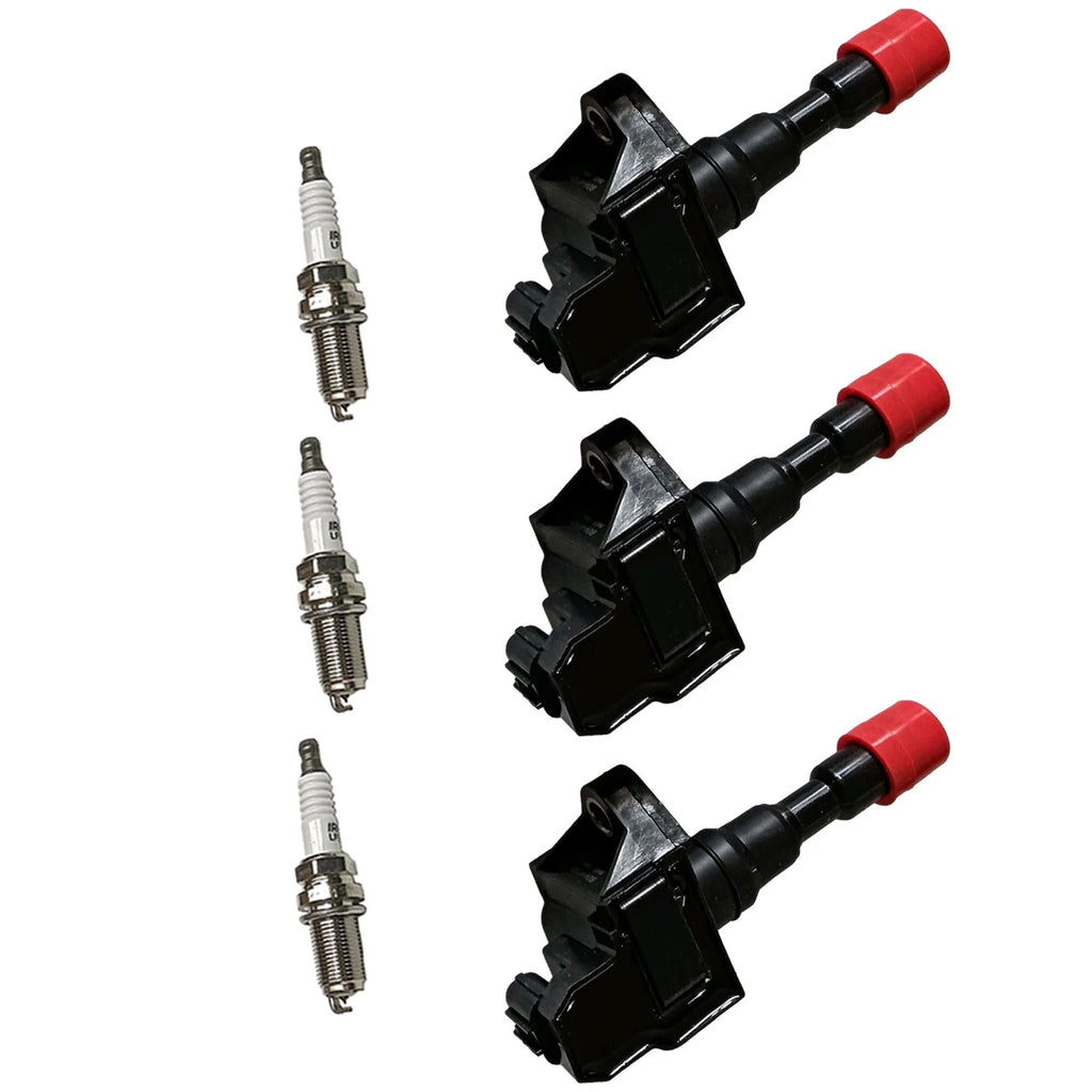 Set of 3 Ignition Coils & Iridium Spark Plugs for Honda Insight (2000-2006)