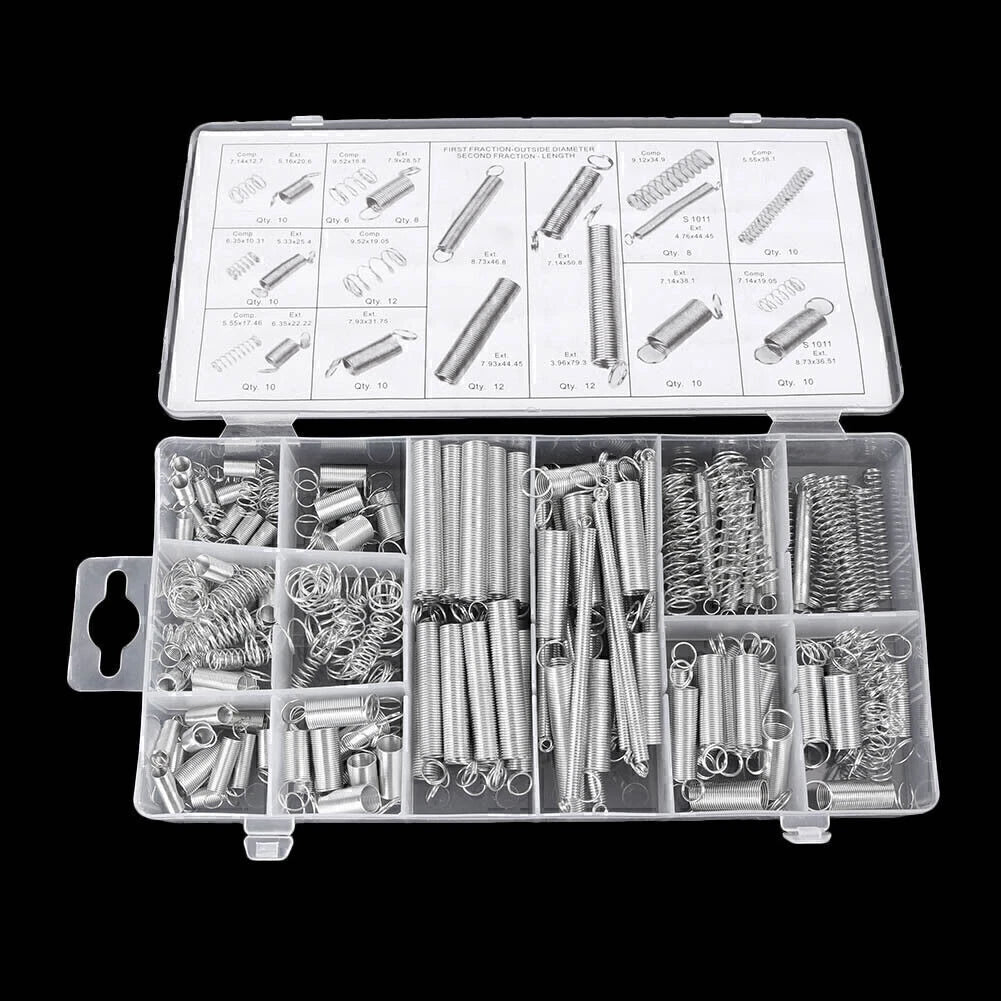 Set of 200 Small Metal Loose Steel Coil Springs Assortment Kit