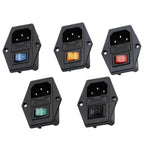 IEC320 C14 Power Socket with Fuse Holder for Panel Mounting (250V 10A)