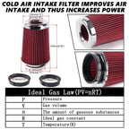 3" High Flow Cold Air Intake Filter for Performance Vehicles