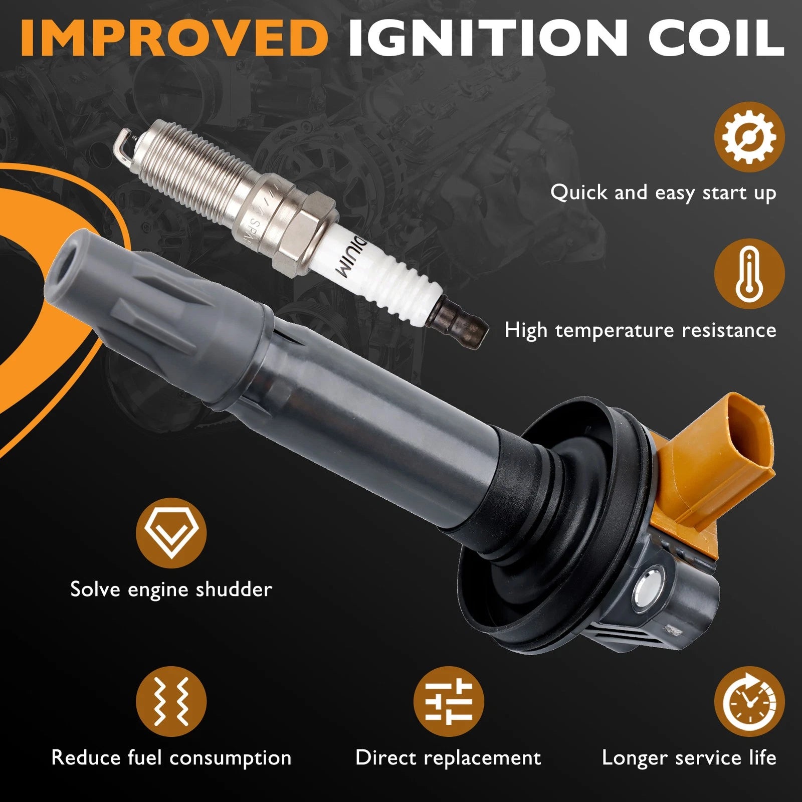 6X Ignition Coil & Spark Plugs for Ford F-150, Explorer (2015-2023)