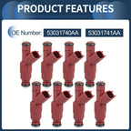 Fuel Injector Set for Dodge Ram 2500 5.9L (2001-2002) - 8 x Red Injectors
