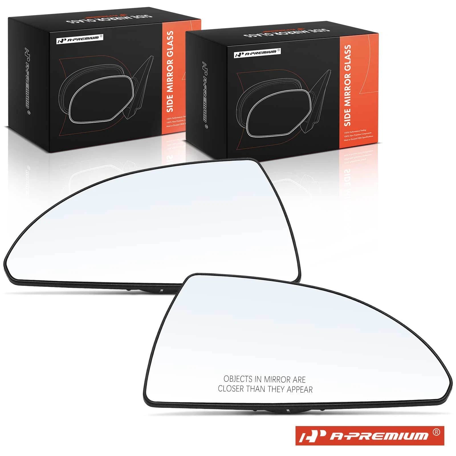 Pair Manual Mirror Glass for Chevrolet Impala, Monte Carlo (2006–2013)