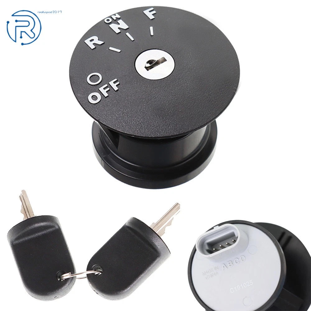 Ignition Key Switch with 2 Keys for EZGO RXV Electric Golf Cart (2008–Present)