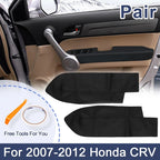 1 Pair Front Door Panels Armrest Cover Black for Honda CR-V (2007–2012)