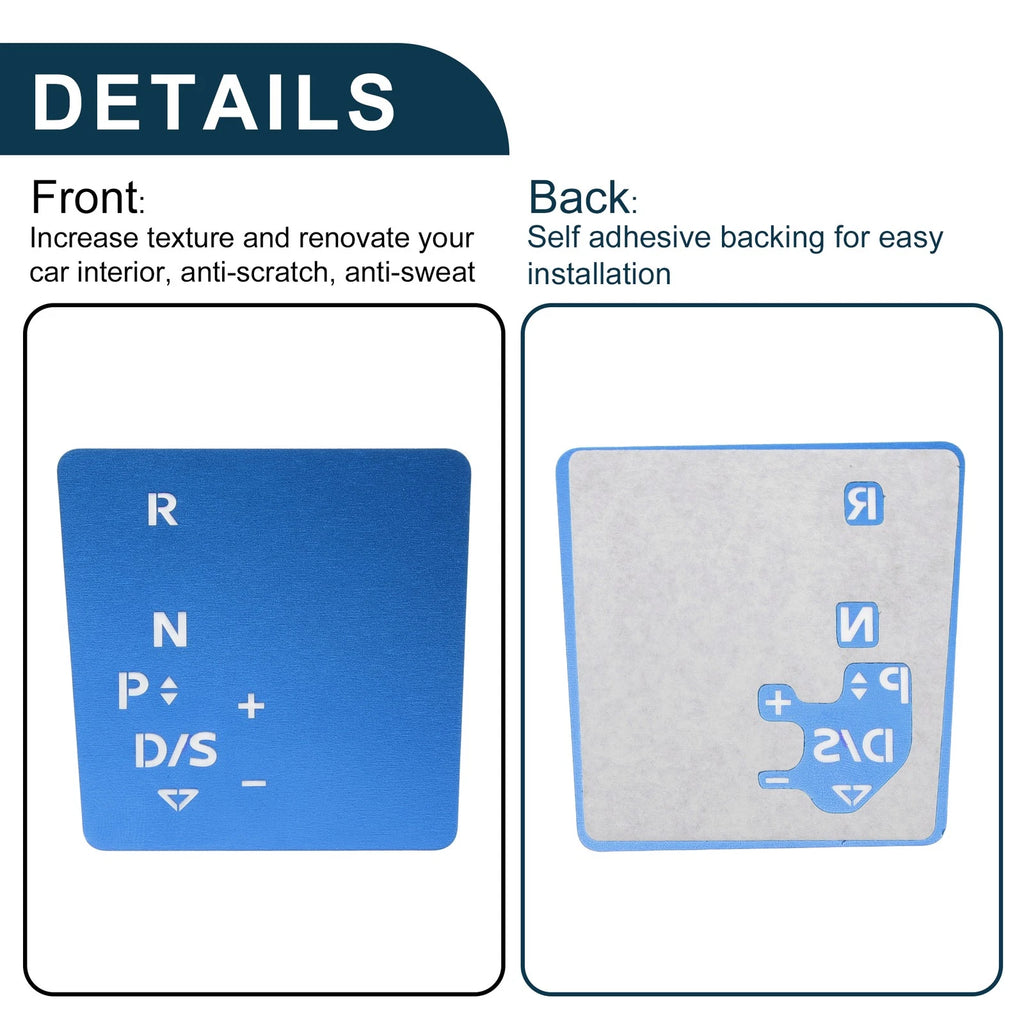Gear Shift Panel Buttons Sticker for Audi A6 S6 A7 S7 Q7 SQ7 (2020–2023) Blue