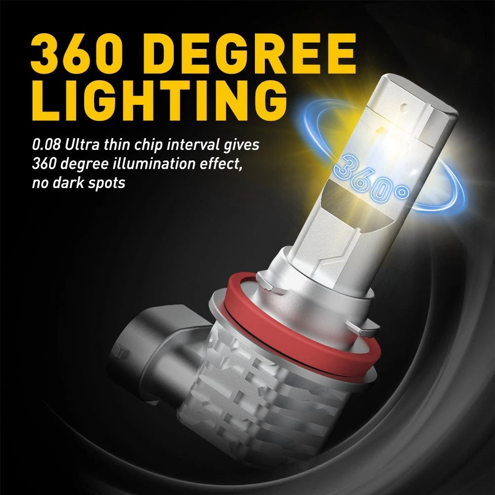 Switchback LED Fog Light Bulbs for H11 H8 H16 (Universal Fit)