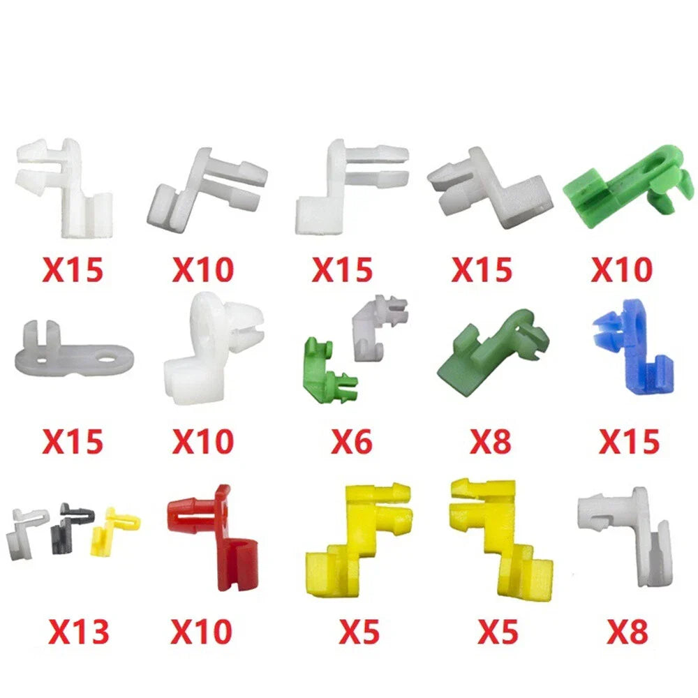 160 x Car Plastic Door Lock Rod Clips Fasteners Retainers Wire Clips