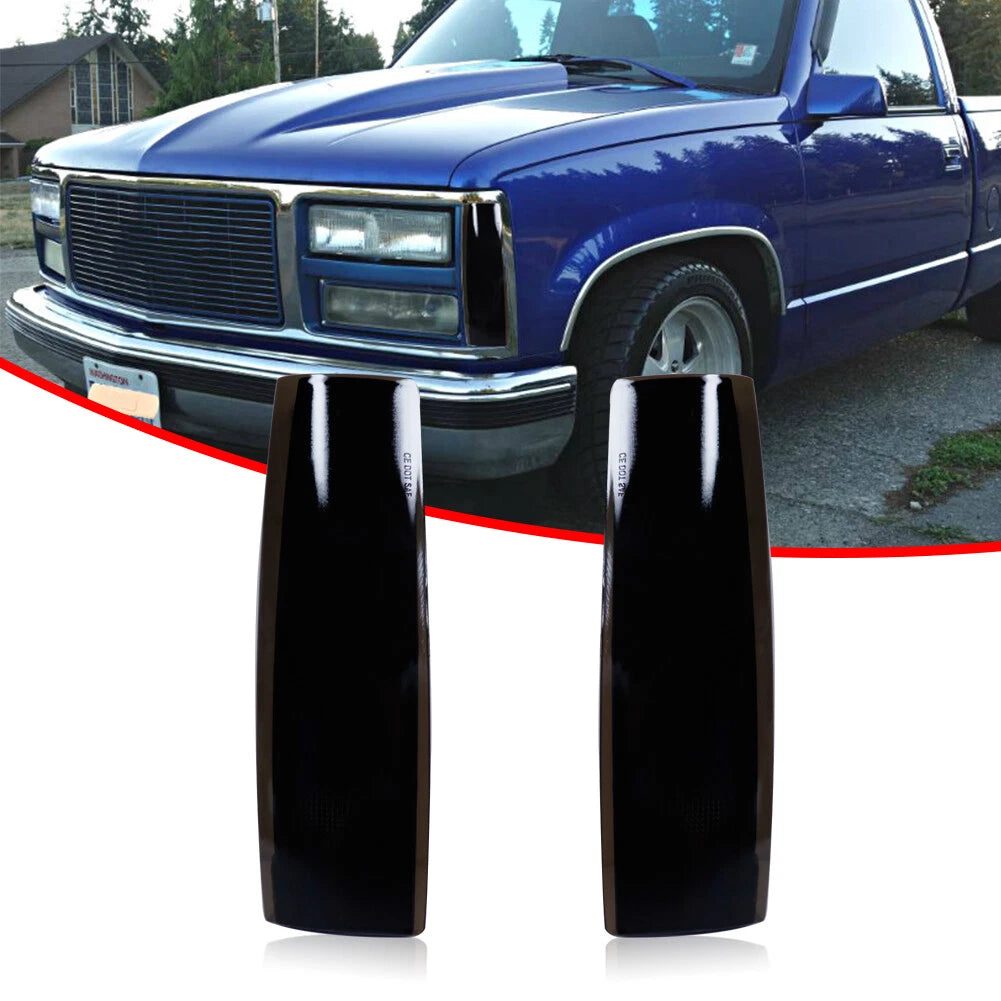 2X Smoked Lens Front Side Marker Lights for GMC C1500/C2500/C3500 (1988–1993)