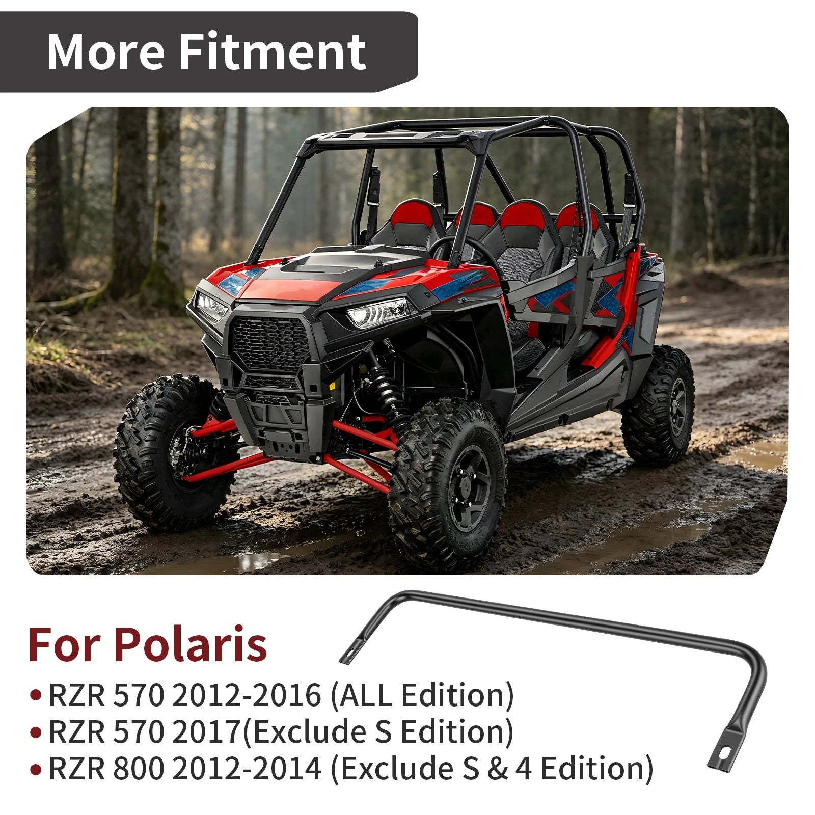 Front Sway Bar #5336152-329 for Polaris RZR 570 (2012–2017)
