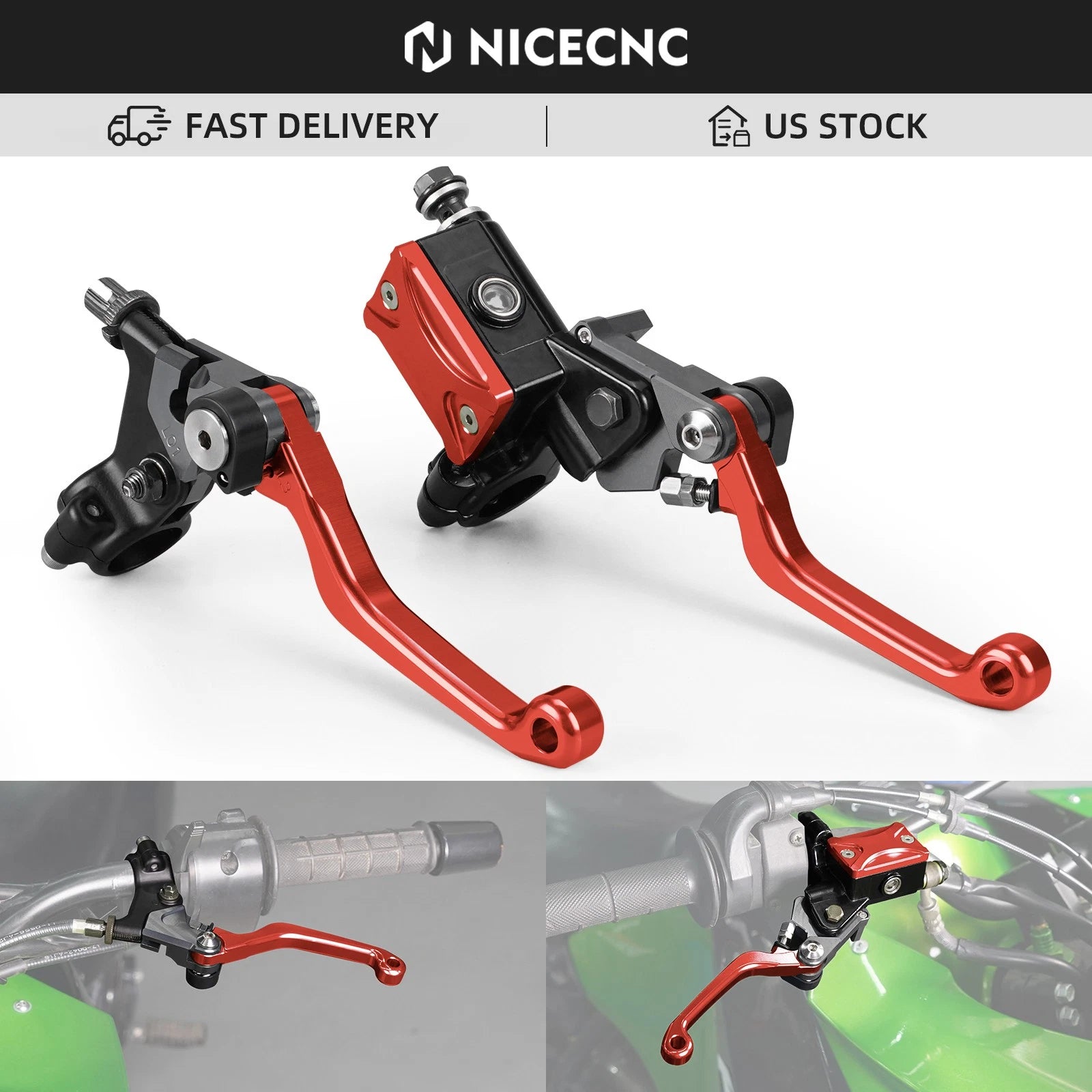 7/8" Hydraulic Brake & Cable Clutch Levers for Honda CR125R CR250R CRF250 CRF450
