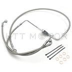 Stainless Brake Line Kit for Harley Touring (2008–2013) +8" Chrome