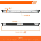 Set of 2 Chrome Side Step Nerf Bars for Ram 1500 Truck Crew Cab (2019–2024)