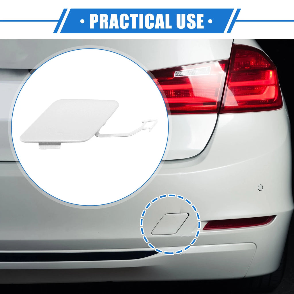 Tow Hook Eye Hole Cover Cap for BMW 3 F30 (2012–2015) White