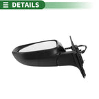 Right Side Door Mirror for Toyota Highlander (2014–2019) Manual Folding Gloss Black