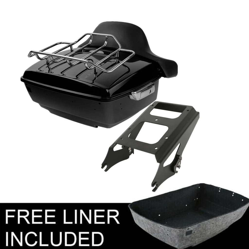 Trunk Backrest Pad Mount Rack for Harley Electra Glide (2009–2013)