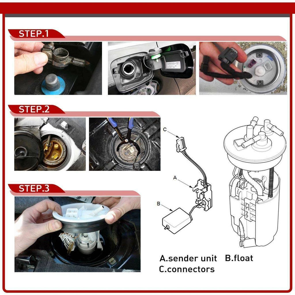 Fuel Pump Assembly for Toyota Camry 2.4L (2002–2006) P76796M 2920767 77020-06130 77020-06131