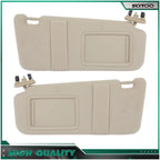 Set of 2 Tan Beige Sun Visors for Toyota Camry (2007–2011) W/O Sunroof
