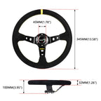 14in Steering Wheel with Black Quick Release for Honda Civic CR-V