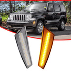 Clear Lens Amber LED Side Marker Lights for Jeep Liberty (2008–2012)