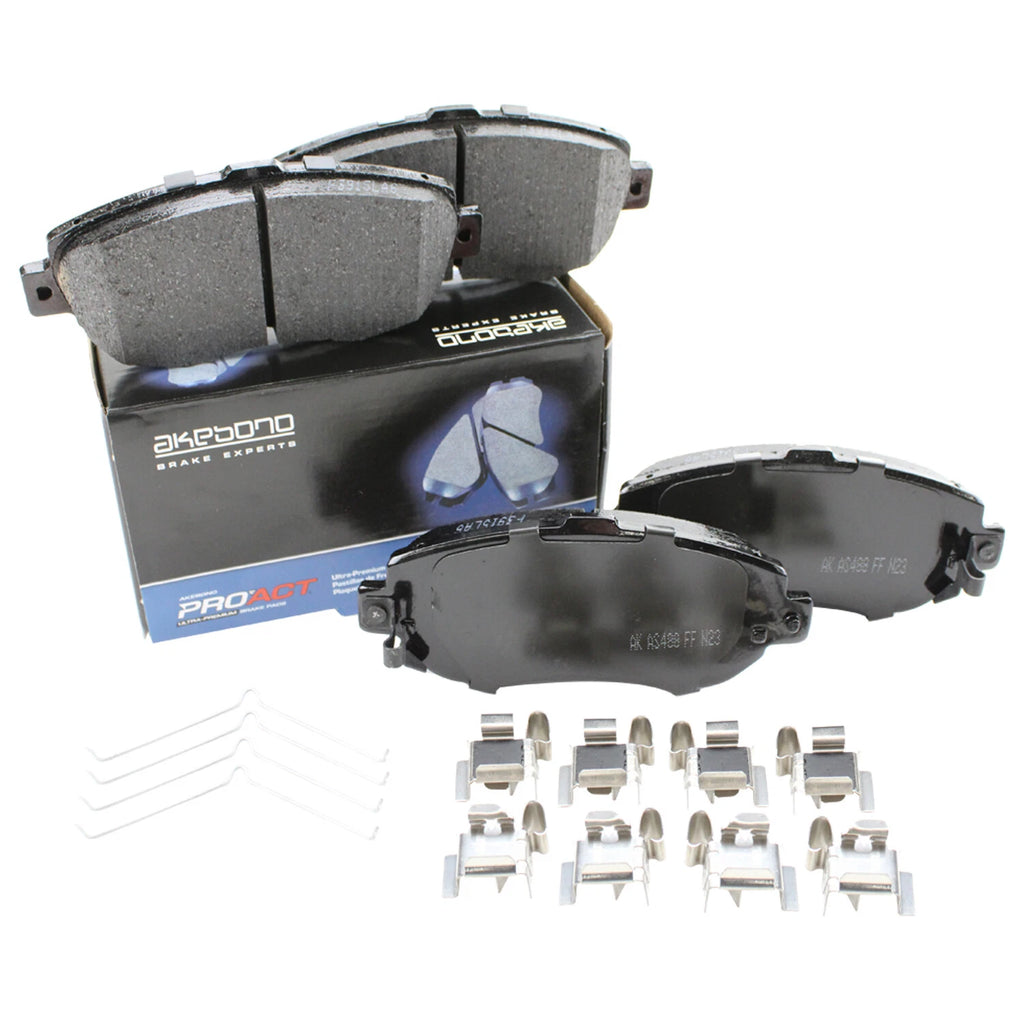 Set of 4 Akebono ProACT Front Ceramic Brake Pads for Toyota Supra (1993–2002)