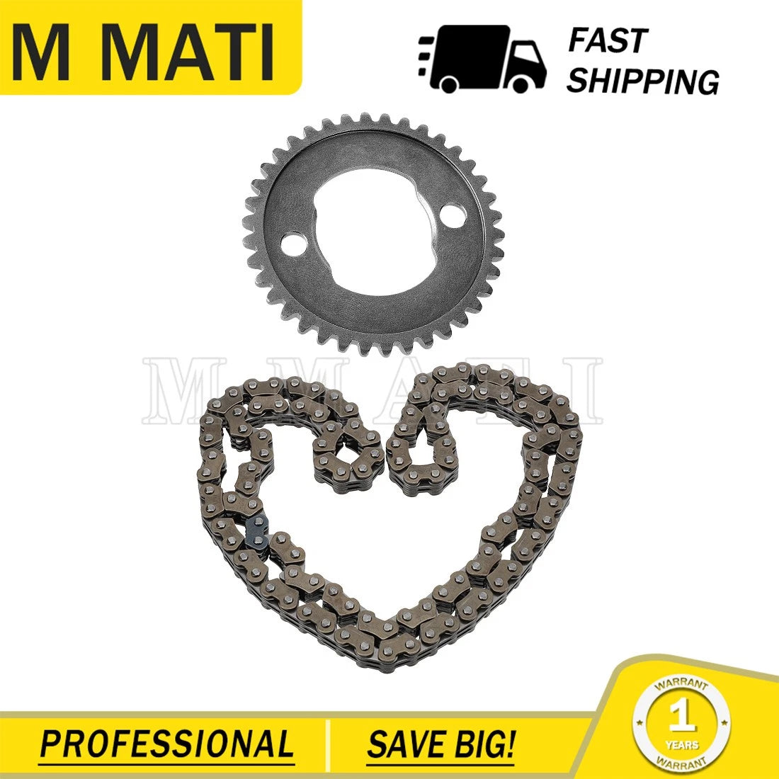 Cam Timing Chain 110L & Sprocket Gear 38T for Honda Fourtrax 300 (1988–2000)