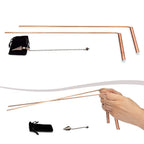 Telescoping Copper Dowsing Rods & Pendulum for Universal Use