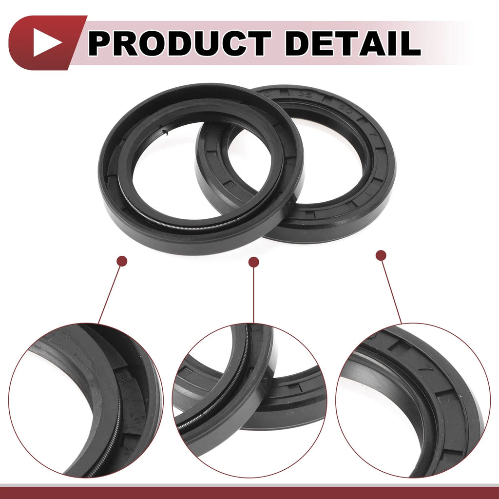 Set of 5 Rotary Shaft Oil Seals 35x50x7mm Nitrile Rubber 672668828700
