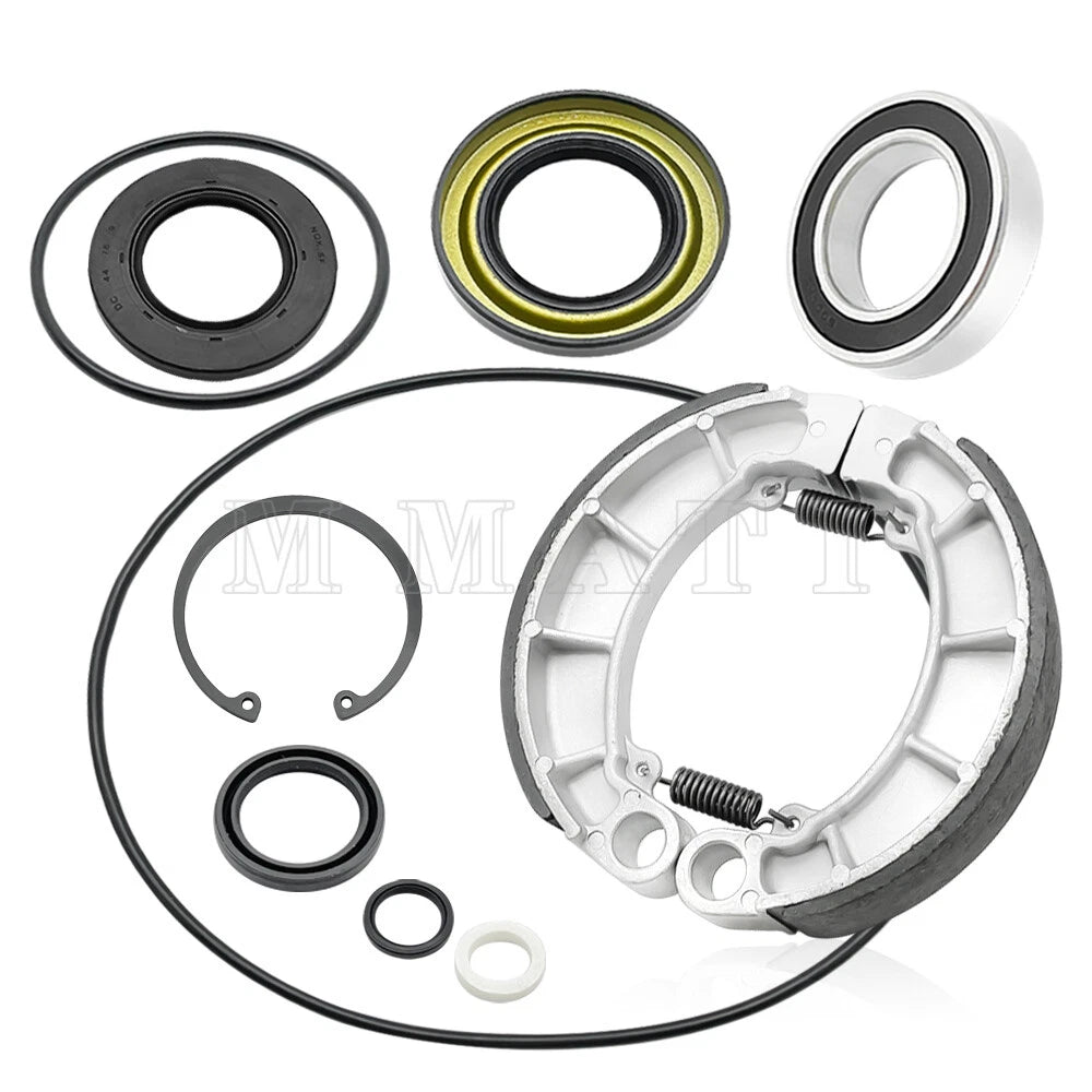 Rear Brake Drum Shoes Bearing Seals Kit for Honda Rancher 420 TRX420FPM (2009–2013)