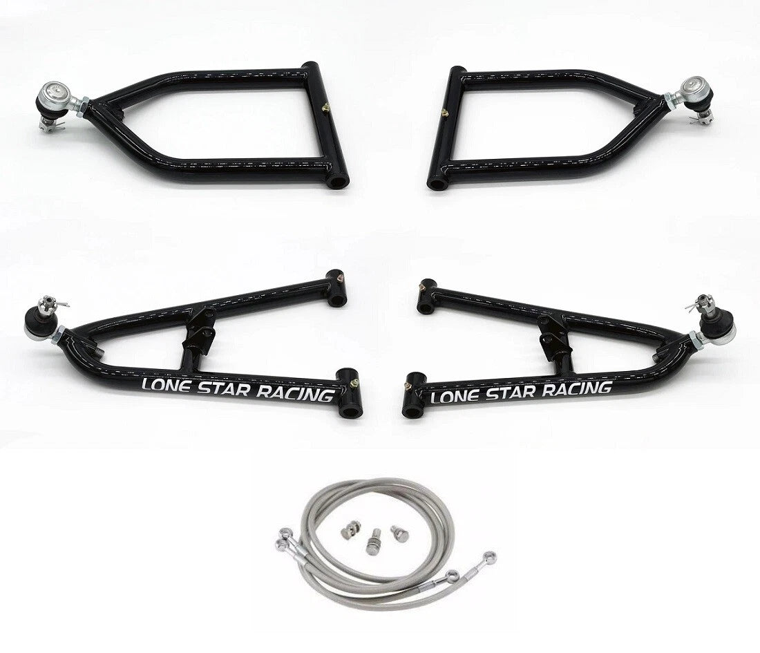 Lonestar Sport Extended A-Arms +2" Wider + Brake Lines for Yamaha Banshee