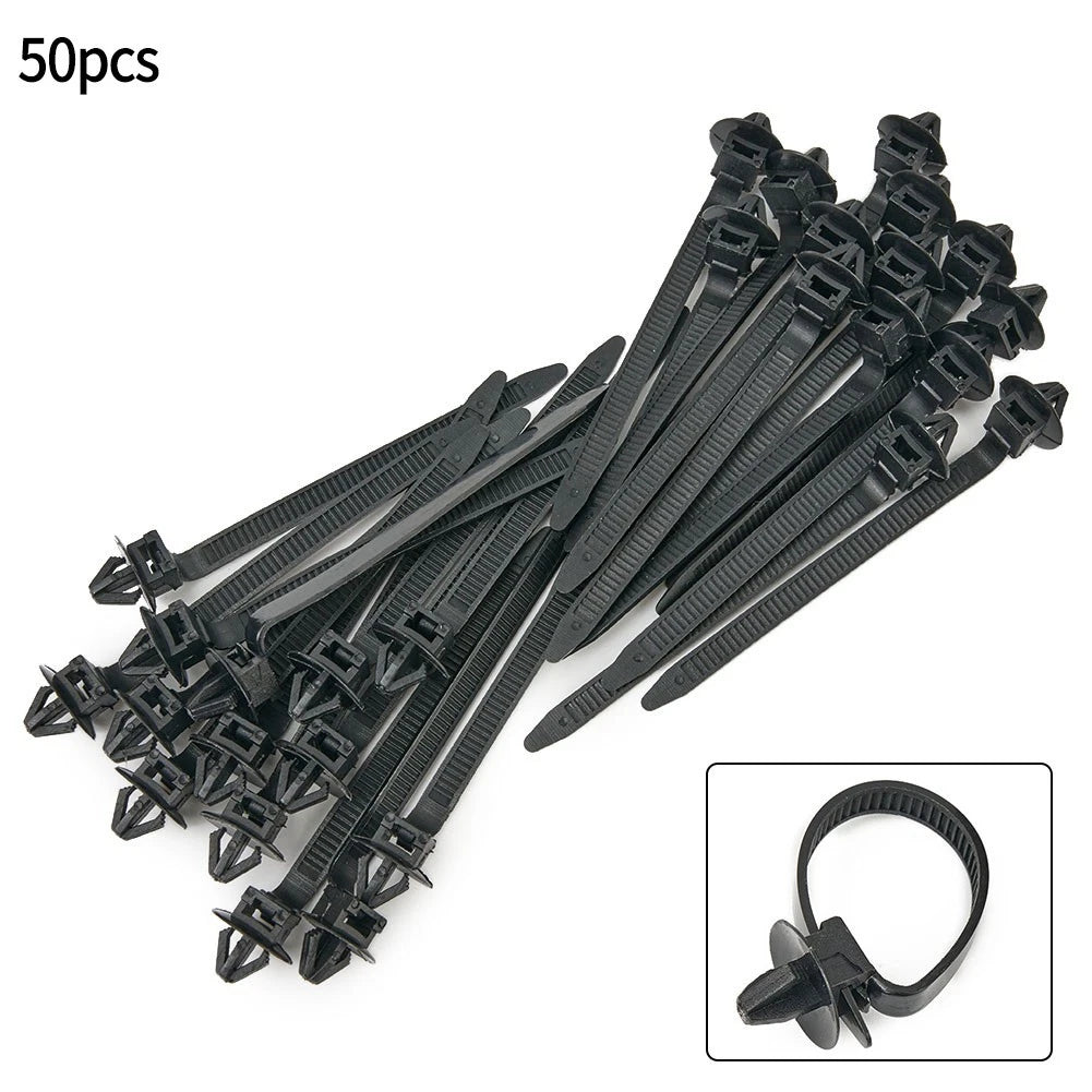 Set of 50 Clips Fastener Zip Straps for Universal Use